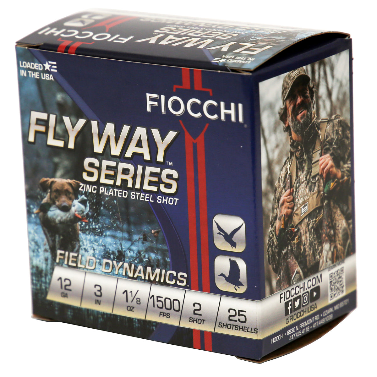 FIOCCHI FLYWAY 12GA 3&quot; 1-1/8OZ #2 1500FPS 25RD