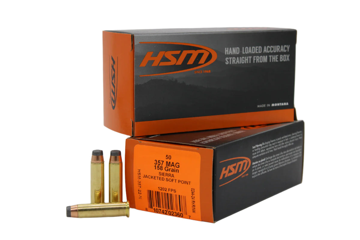 HSM 357 MAG 158GR LEAD PLATED FLAT POINT 50RD