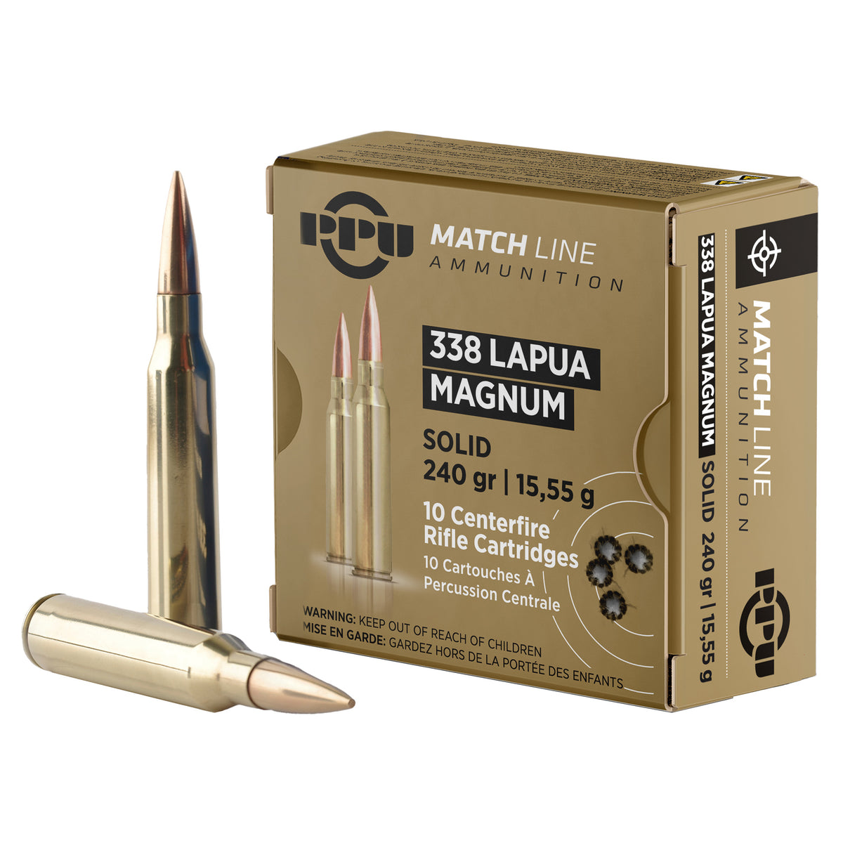 PPU 338 LAPUA MAG MATCH 240GR 10RD