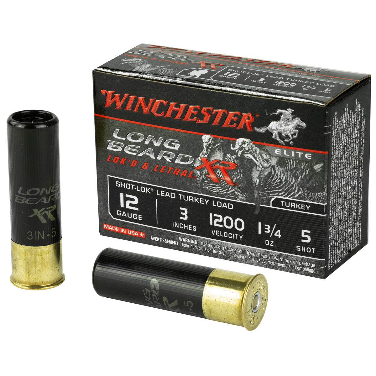 WINCHESTER LONG BEARD XR 12GA 3&quot; 1-3/4OZ #5 10RD