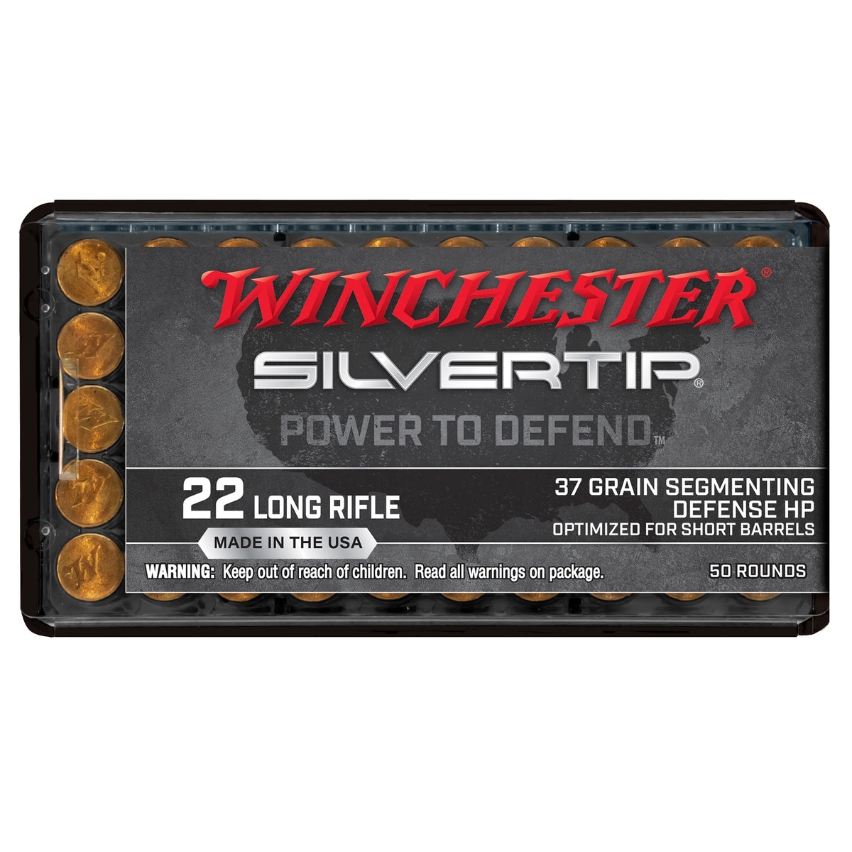 WINCHESTER SILVERTIP 22LR 37GR HP 50RD