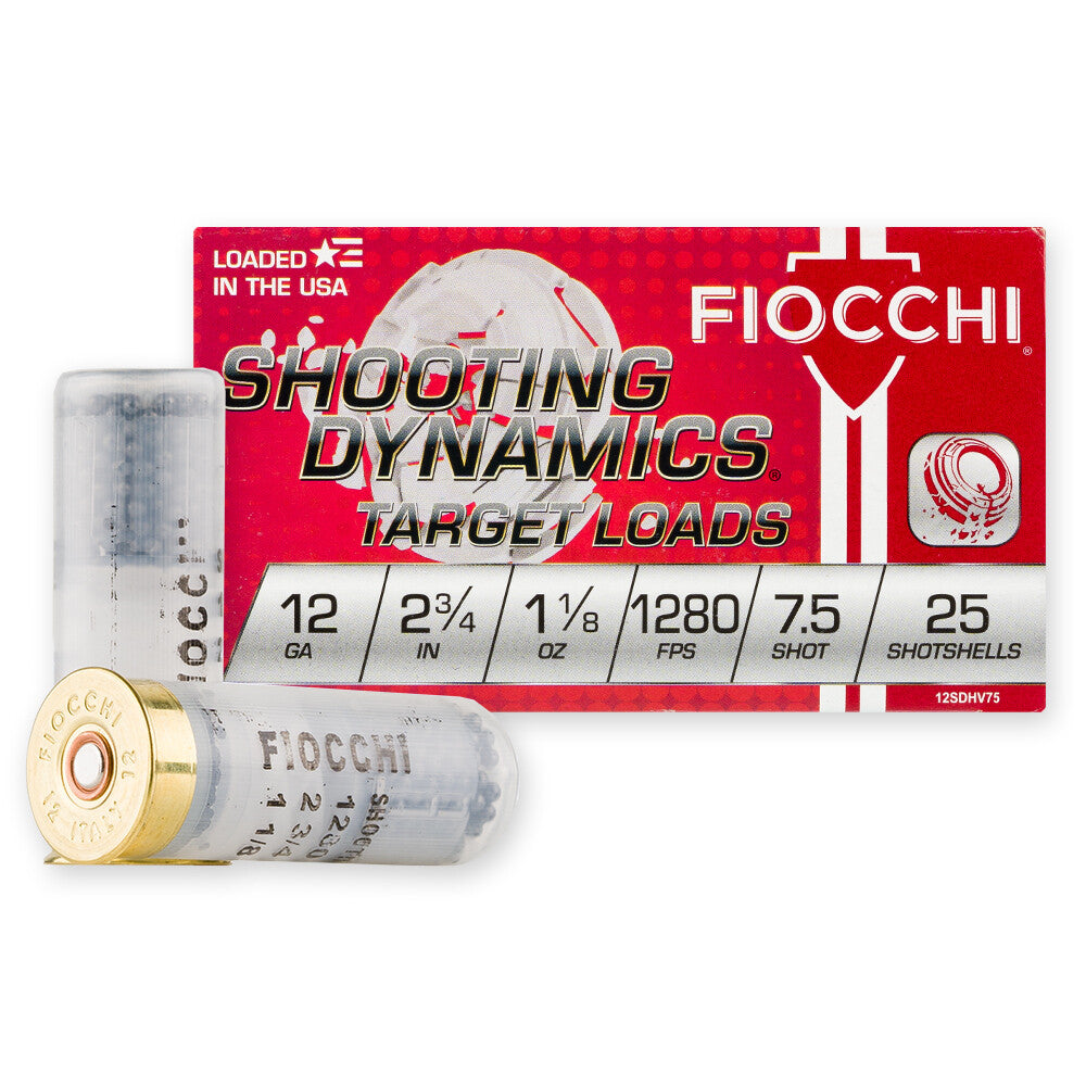 FIOCCHI 12GA 2.75&quot; 1-1/8OZ #7.5 1280FPS 250RD CASE